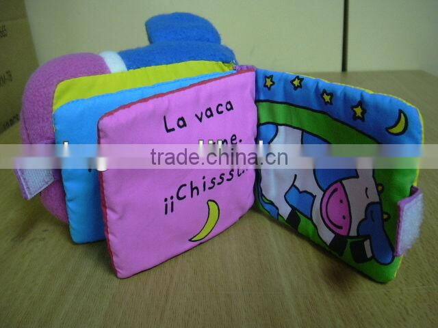 Cow Shape Baby Education cloth Book