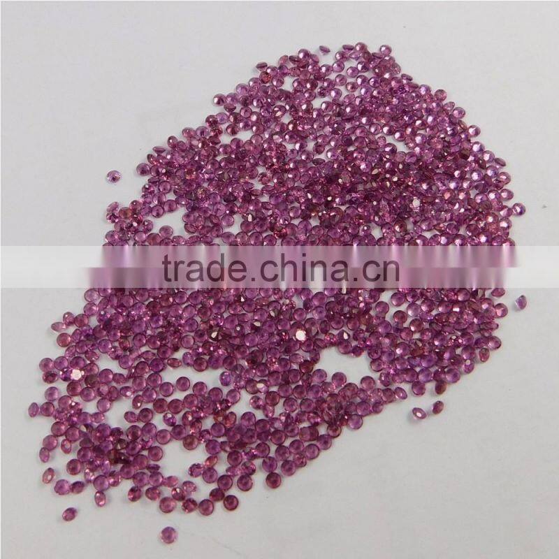 NATURAL RHODOLITE GARNET CUT FACETED GOOD COLOR & QUALITY 2 MM ROUND LOT
