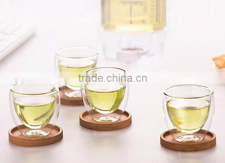 High Quality Custom Double Wall Shaker Small Joyshaker Glass Tea Cup