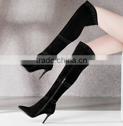 2016 latest design high quality women winter high heel boots CP6879