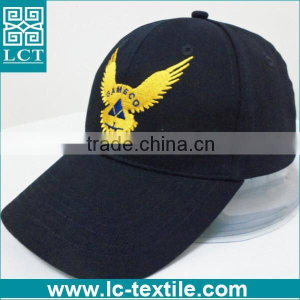 LCTN1871 vintage black heavy cotton fifted baseball bump cap