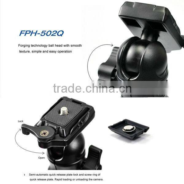 Fotopro 4 sections 25mm diameter with ball head professional aluminum monopod