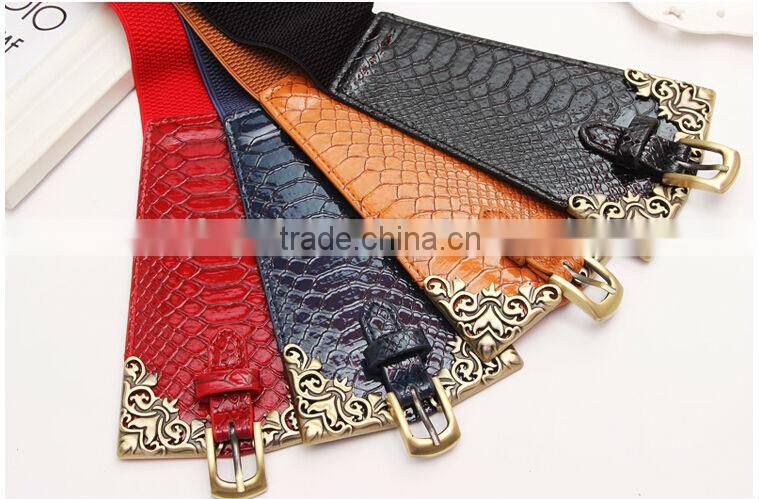 2014 Best fashion metal belt pure leather belts