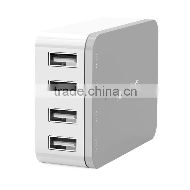 CE,ROHS,FCC Approved usb charger 4 port smart phone charger,ODM/OEM quick deliver power sockets