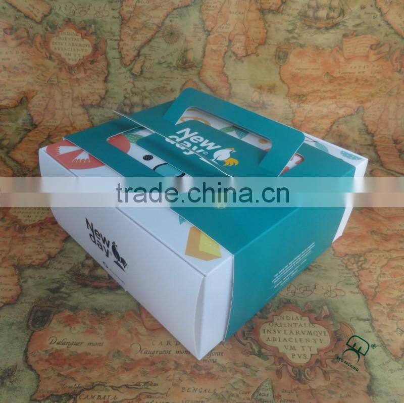 2016 Custom printed coated paper boxes for cake