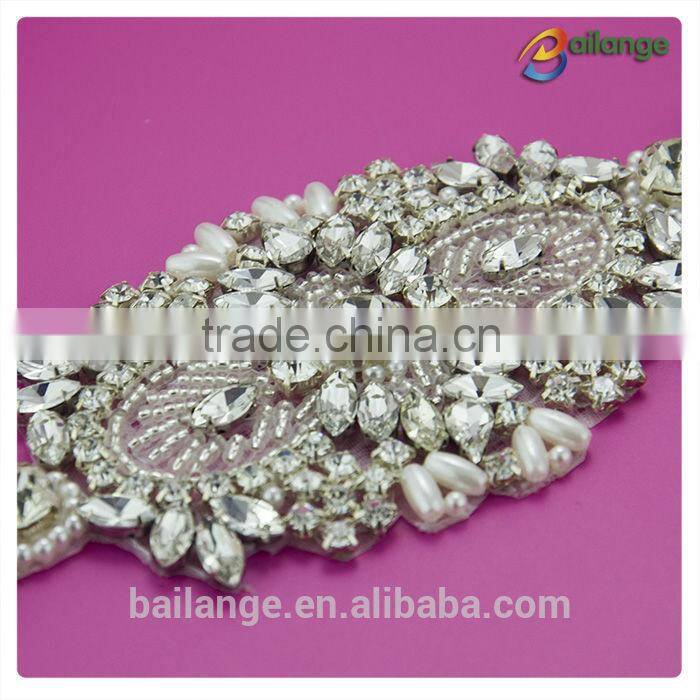lace mesh design crystal motif heat transfer hot fix rhinestone