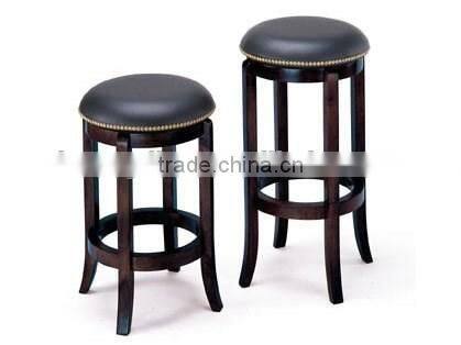Chinese furniture supplier sale solid wood furniture round no backrest bar stool