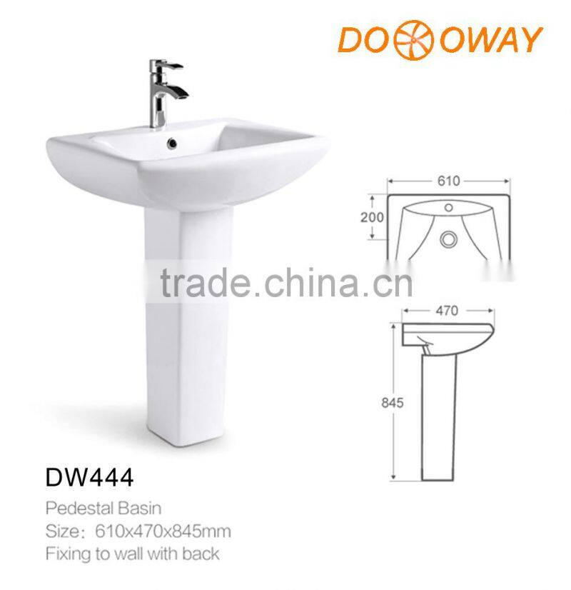 Ceramic Hot sales European Simple basin with pedestal DW444