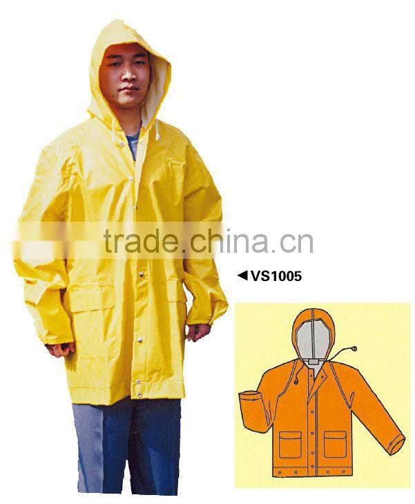 pvc/polyester 0.35mm rainsuit