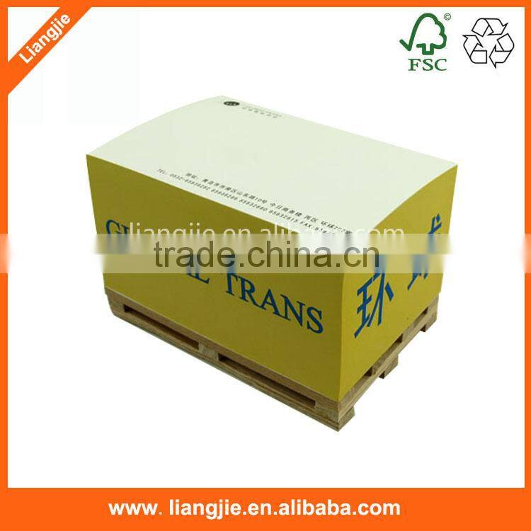 loose leaf notepad cube with wooden pallet,block paper with wooden pallet,block note paper