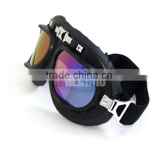 5 lens Black frame Flexible Adult Motorcycle Motocross Bike riding Cross Goggles helmet glasses