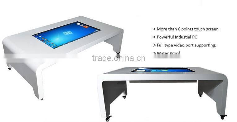 42 inch touch screen coffee table multimedia touchscreen information kiosk, 2014 new model