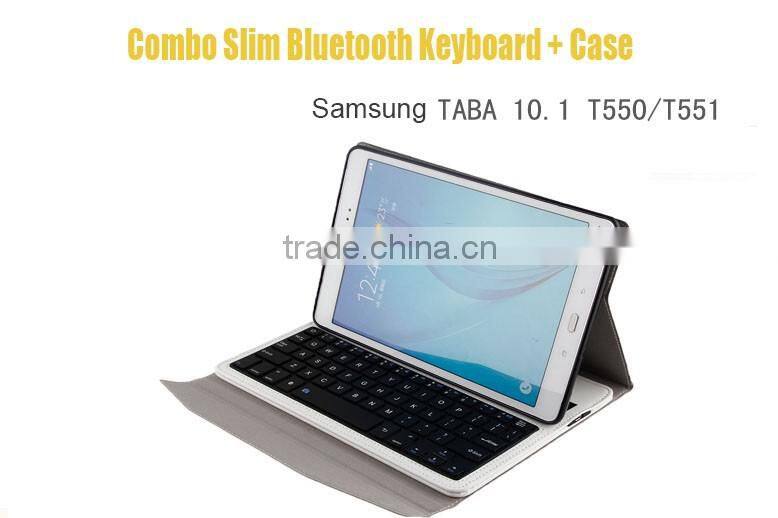 Litchi pattern all-in-one bluetooth keyboard for Samsung 10.1inch T550/T551-SA1055