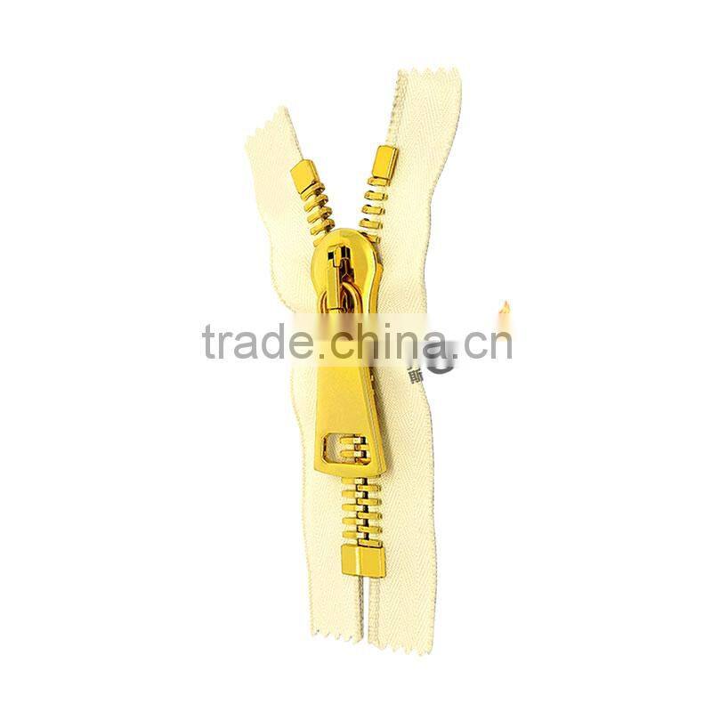 Fashion metal corn type teeth zip factory wholesale