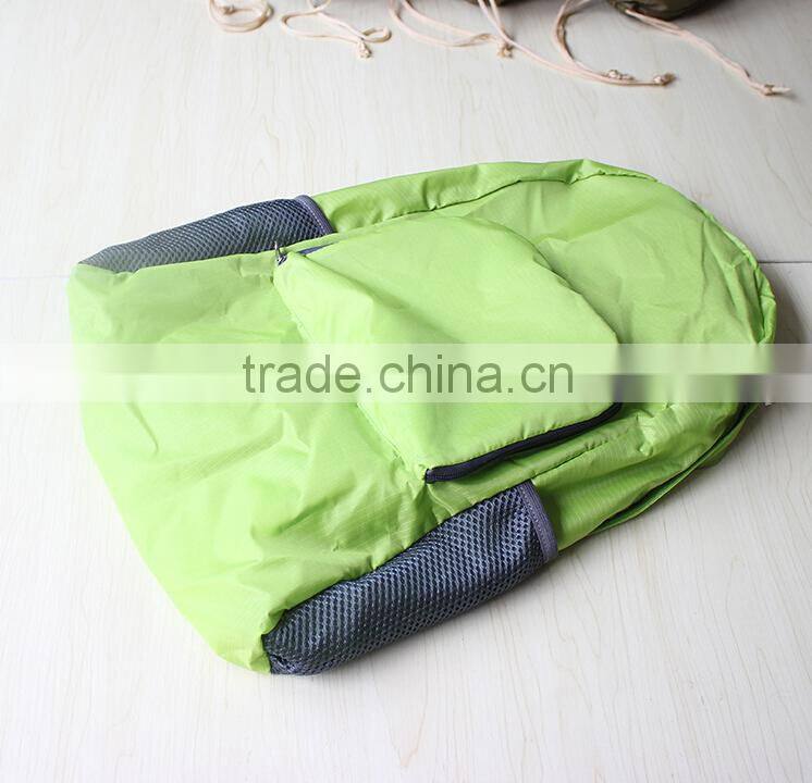 fashion outdoor waterproof fold nylon backpack storage bag for small quantity order