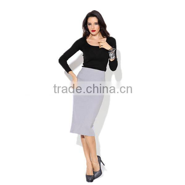Pretty steps sexy pictures fashion designer mature lady pencil skirt grey 2016