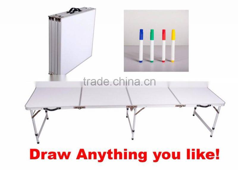8-Foot Portable Beer Pong / Tailgate Tables WHITEBOARD DRAW ANYTHING YOU LIKE