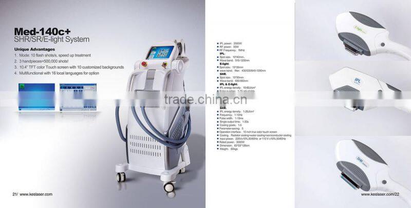 hair removal skin rejuvenation Professional Ipl & Laser Machine 2014 Newest design homeuse ipl hair removal beauty equipment