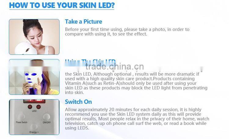 led light therapy facial skin rejuvenation mask 7 color with anti-aging