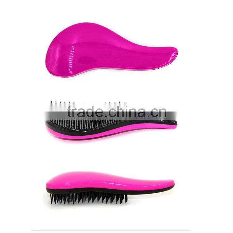 Custom Mixed Plastic Professional Free Comb Detangling Hair Brush