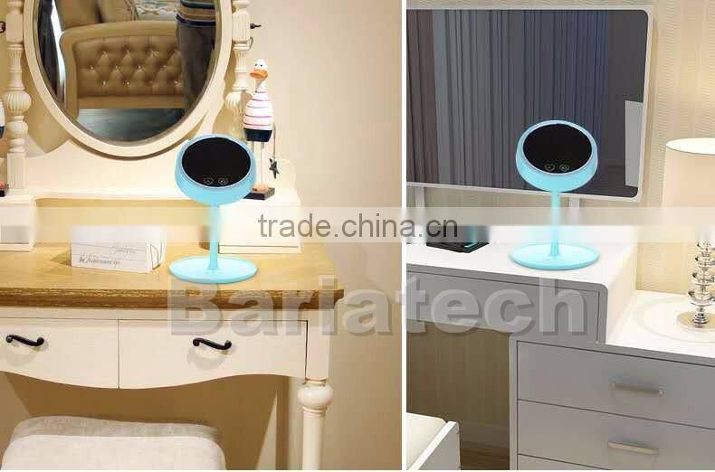 Fashional Touch Screen LED Make-up Mirror Lighted & Desktop Make Up Mirror With LED Light Lamp