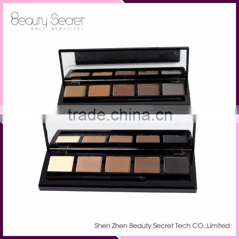 5 colors long-lasting eye brow palette,eyebrow powder with brush