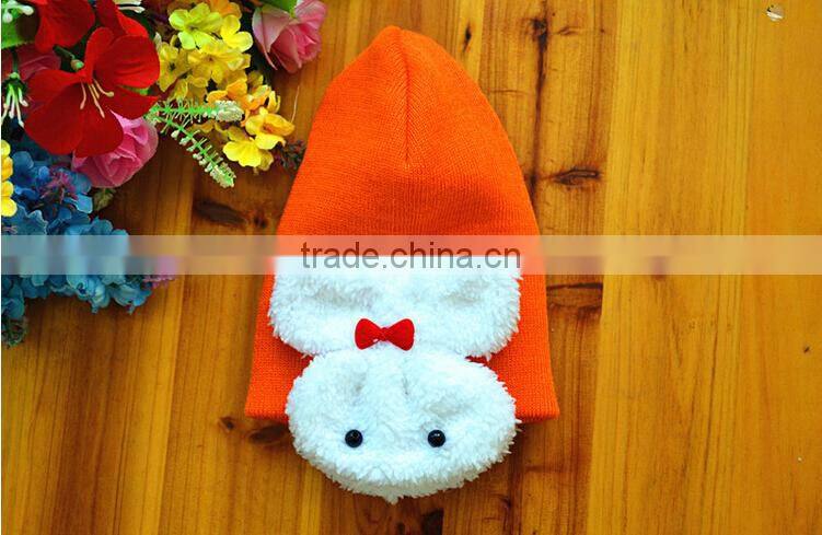Cute Winter Rabbit Ear Flap Warm Baby Hat Toddler Kids Beanie Crochet Cap