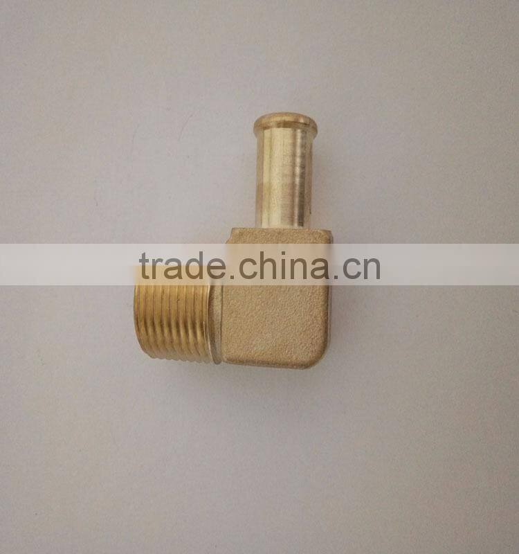 L type copper fitting ,male thread to hose bard connector