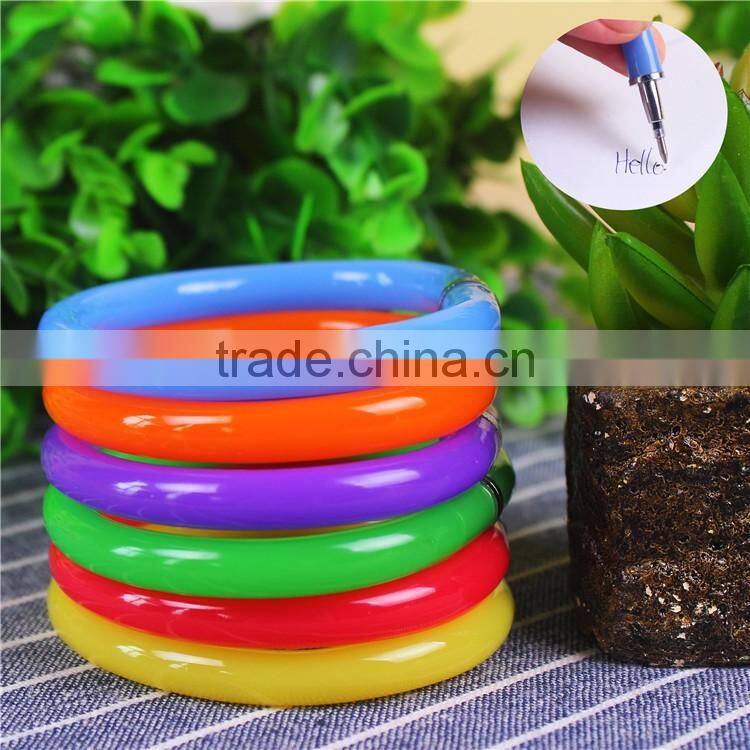 Novelty wristband pen flexible bracelet Pen with coloful bead