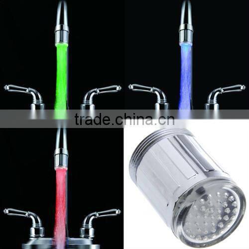 Temperature Sensor LED Water Faucet Glow Stream Light Green Red Blue