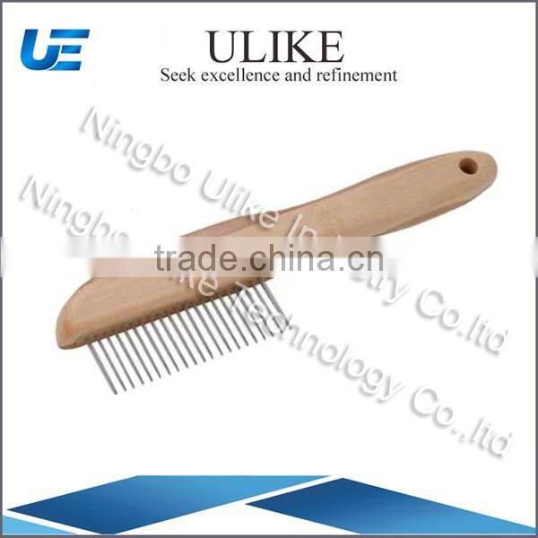 Double sided bamboo grooming brush for dogs and pets