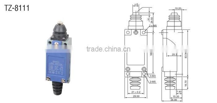 TZ-8111 Limit switch 250VAC 10A NO/NC IP65 comply with IEC60529 Limit Switch For Gate Opener TZ-8 Limit switch