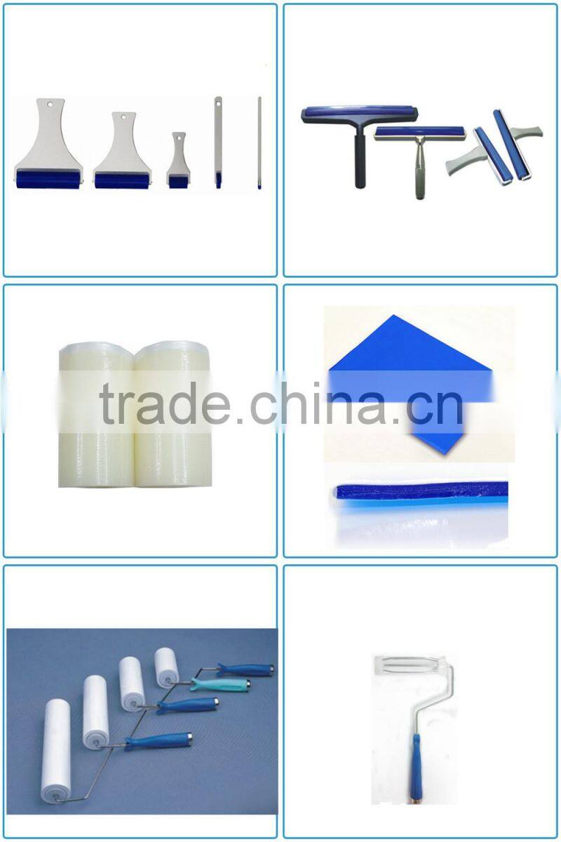 4" Silicon Sticky Roller,Green Silicon Roller + Black ESD Metal Handle