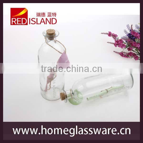 Wholesale glass message bottle with cork/ Wishing Bottles