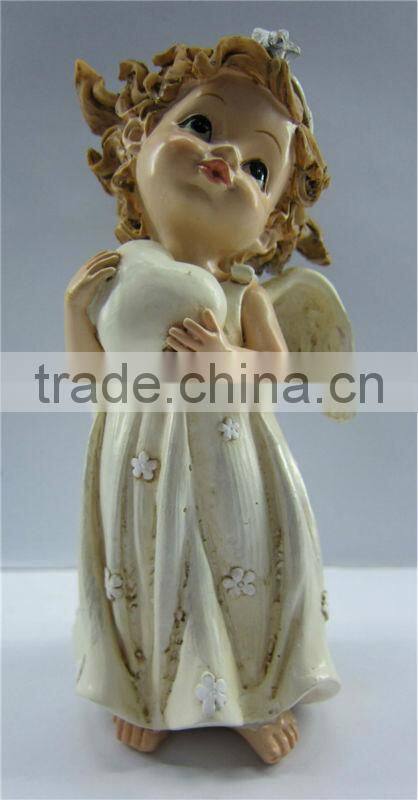 Resin male angel sculpture for decoration