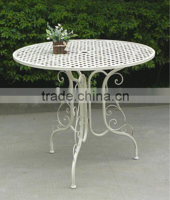 Power Coated Anti-White KD Metal Round Coffee Table