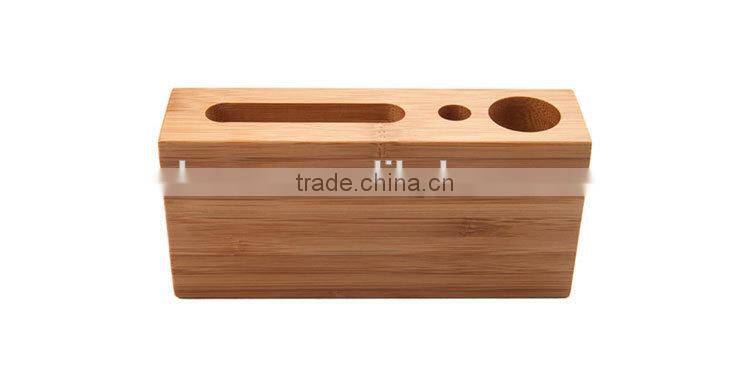 High Quality Wooden Mobie phone Holder Bamboo Pen Holder