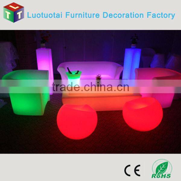 Hight quality led sofa for sale /cheap plastic lighting led sofa