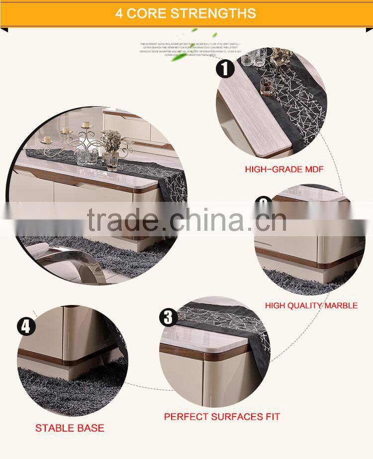 C386 Home Furniture Marble Top Tea Table With Coffee Table