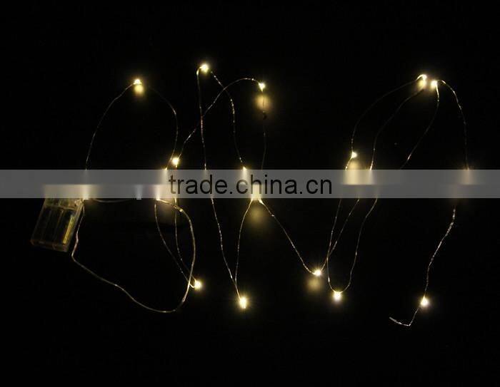 String Lights 20 LEDs Super Bright warm yellow Led Rope Lights Battery Operated