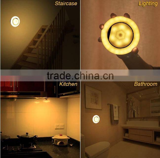 Cool Creative Rotating UFO Night Light, USB LED Motion Sensor Decorative Room Floor Night
