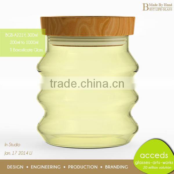 Wholesale Airtight Glass Jar For Food Candy with Handle