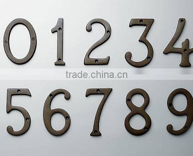 Brass door number plates
