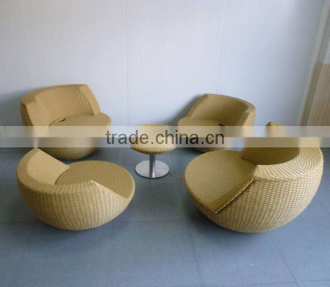 rattan ball shape table