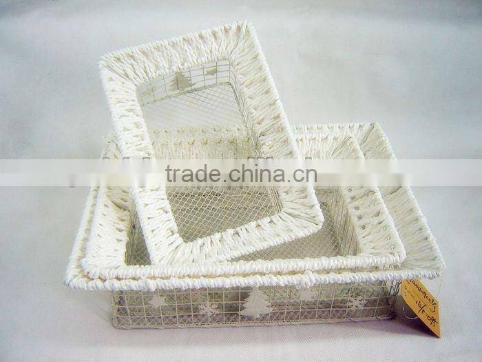 Set of three Xmas storage basket