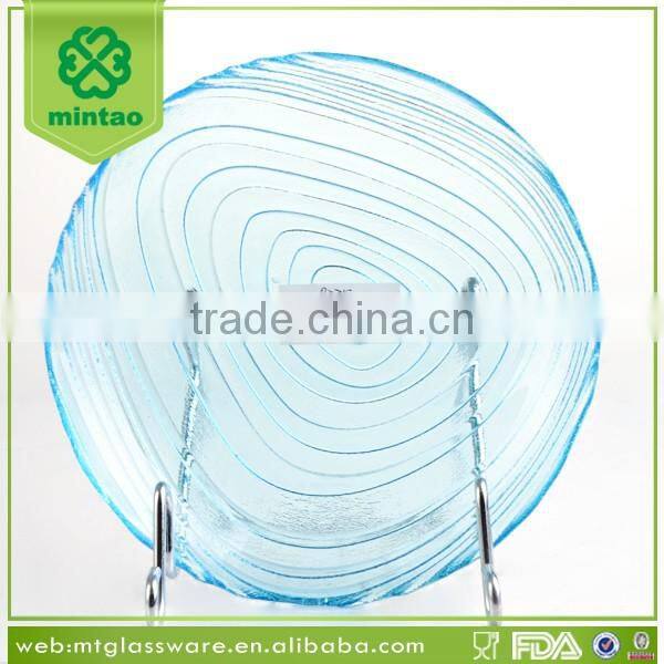 Multi Color Swung Glass Serving Plates In Party