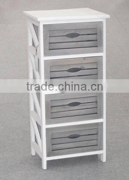 Good quality low moq retro wooden cabinet with 4 drawer