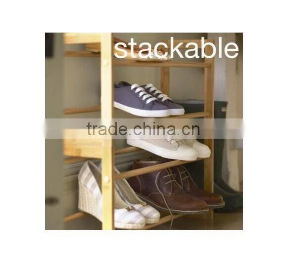 Extending & Stackable Wooden Shoe Rack For Sale