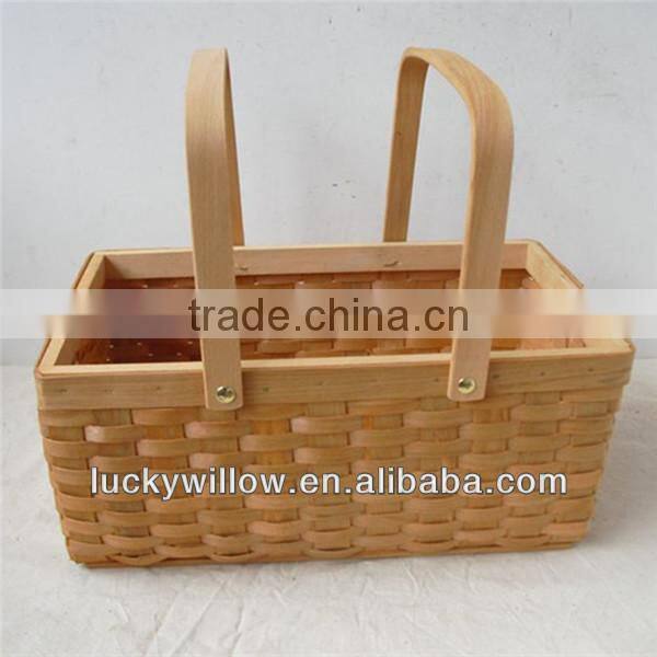 Factory supply woodchip basket for garden storage