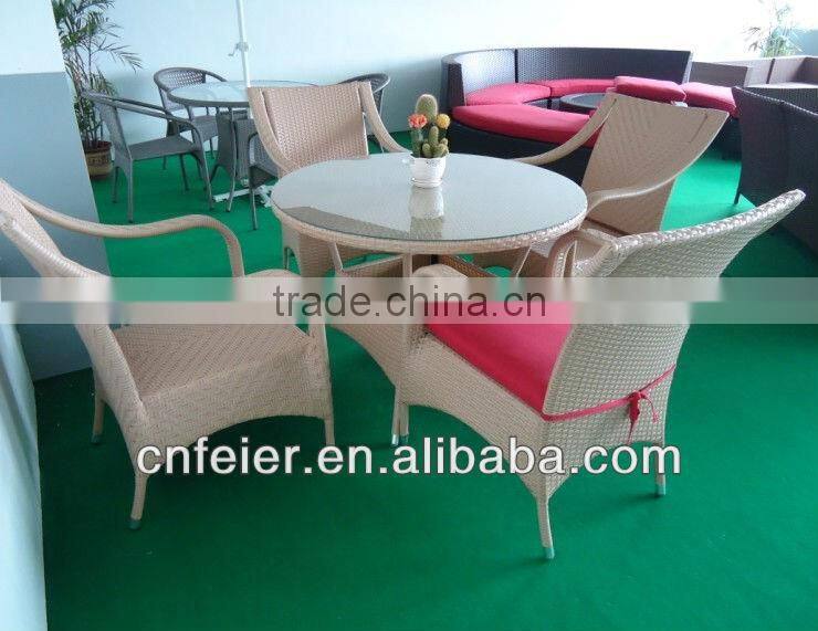 FEIER A6014CH Wicker Woven Furniture Set Rattan Dining Set